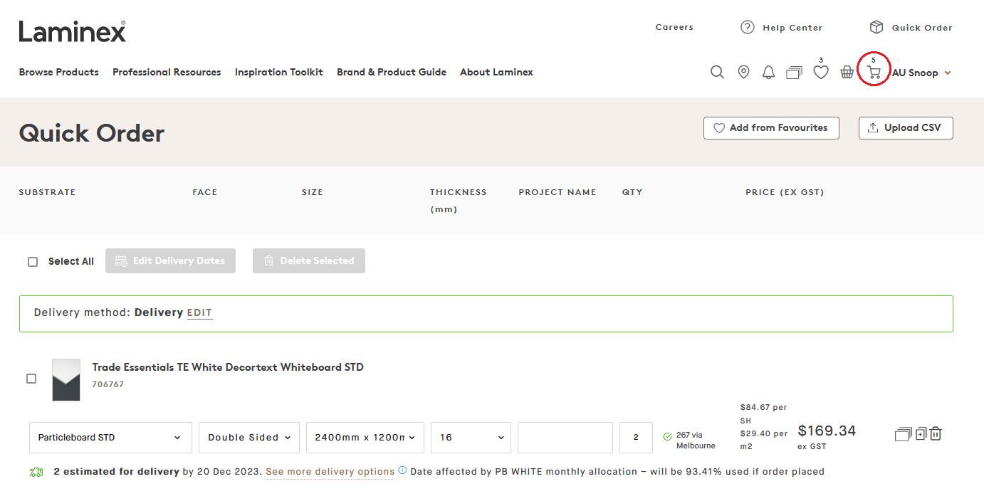 How do I use Quick Order?