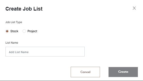 How do I create a Job List?